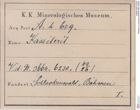 Etiketten zu Kassiterit (NHMW-MIN-Ah629)